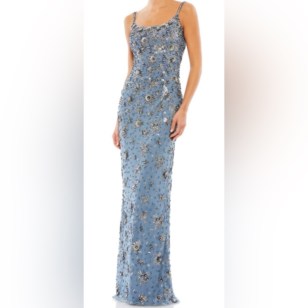 Sequins & beaded embellishment evening gown